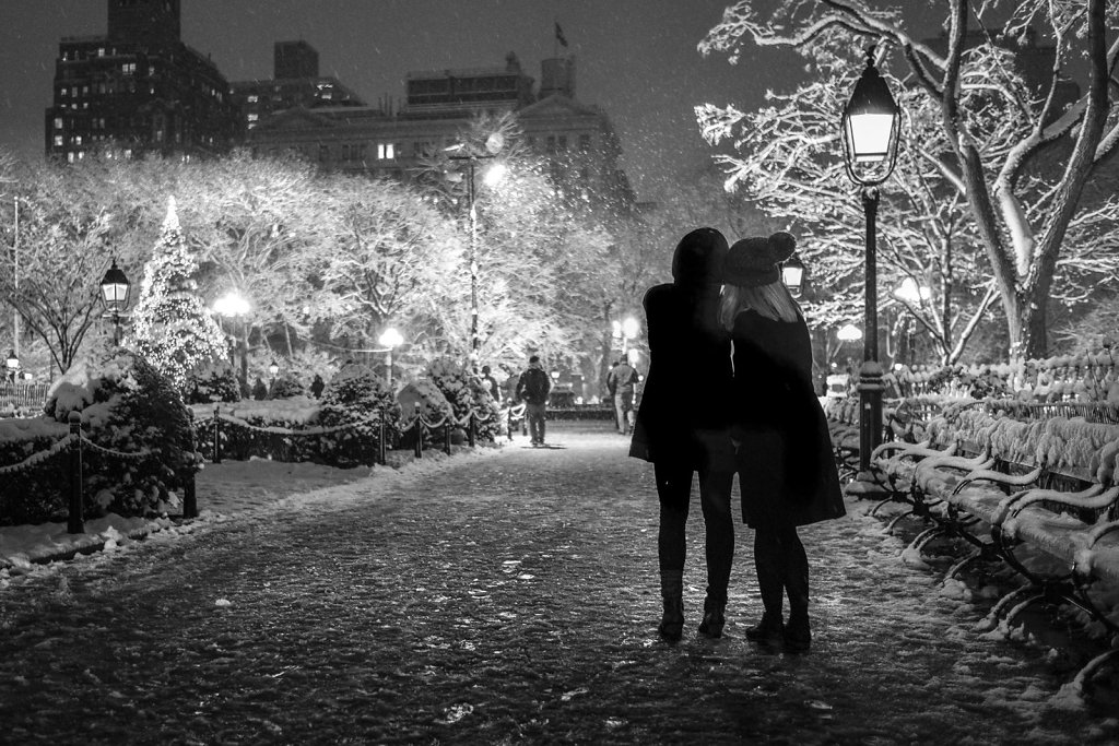 First Snow, Washington Square Park